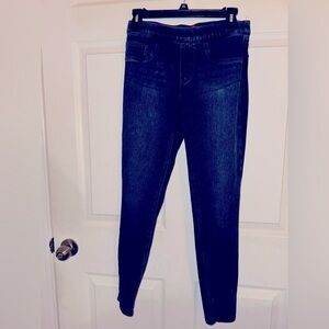 SPANX women’s blue jeggings S comfy lounge great condition